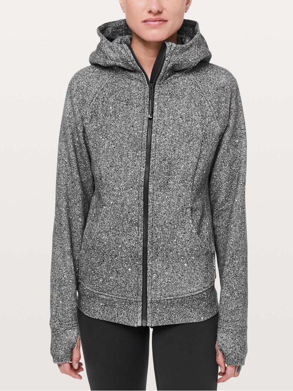 Lululemon Scuba Hoodie *Light Cotton Fleece Luminesce Splatter White Black